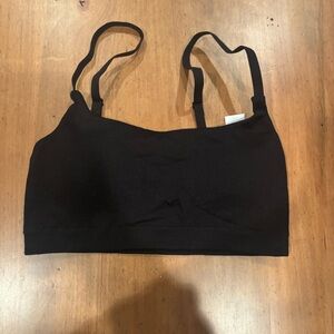 Aerie Black Ribbed Bralette